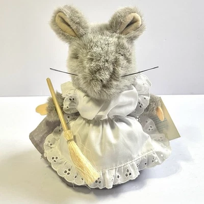 Eden Beatrix Potter Hunca Munca Plush Mouse with Broom 8" Stuffed Toy Vintage - Image 1 of 4