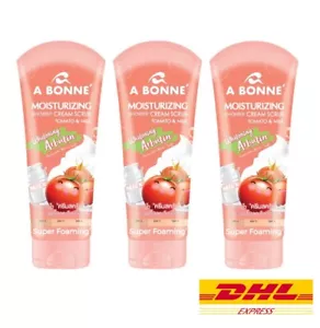 3 x A Bonne' Duschcreme Aufhellendes Peeling Tomaten & Milch super schäumend 350g - Bild 1 von 6
