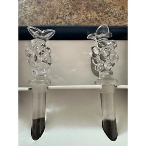 New In Box, Set of 2 Mikasa Park Lane Crystal Grapes Bottlestopper Austria - Picture 1 of 6