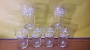 6 Bicchieri Bevete Coca-Cola Coke Marchi Registrati Rari Anni 60 Vintage - Foto 1 di 5