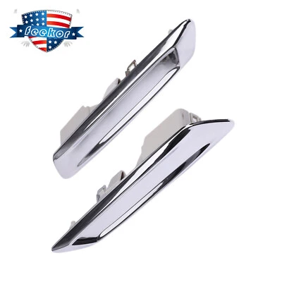 2 peças acabamento dianteiro cromado para-lama esquerda e direita para 2014-2016 F10 5-Series Sedan - Imagem 1 de 4