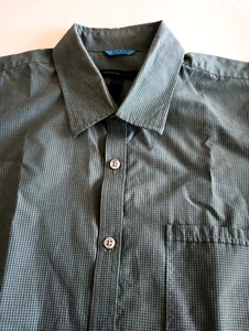 Van Heusen Button Up Shirt Men's XXL 18-18.5 Slim Fit Short Sleeve Grey (241-39) - Picture 1 of 6
