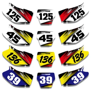 Custom Racer Name Number Plate Decals Graphics For Honda CRF450R 2002 2003 2004 - Picture 1 of 2
