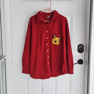Camisa De Colección Disney Polar Abotonada Talla 22W 2XL Winnie The Pooh Top Roja Cómoda - Imagen 1 de 4