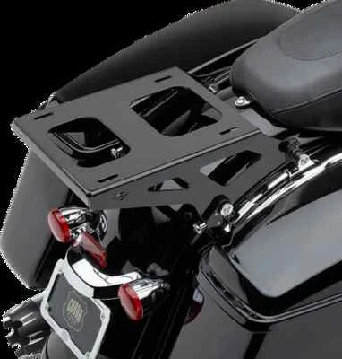 Placa de montaje Cobra de acero negro Two Up Tour Pak Harley Ultra Limited baja 15-19 Foto 1 de 4