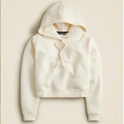 J. Crew Mujer Talla XXS Heritage Polar Recortado Sudadera con Capucha Marfil Clásico Informal Foto 1 de 4