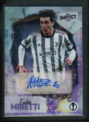 2023 FABIO MIRETTI 36/99 AUTO TOPPS IMPACT UEFA EUROPA LEAGUE AUTOGRAPHS - Image 1 of 2