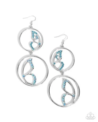 Paparazzi Admittedly Aerial - Blue Earrings - Image 1 of 2