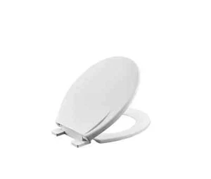 Toilet Seat Round American Standard White Plastic Mighty Tuff - Picture 1 of 3