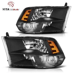 Quad Style Replacement Headlights For 2009-2018 Dodge Ram 1500 2500 3500 Pair - Picture 1 of 7