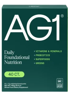 Athletic Greens AG1, All in One Greens Supplement, 40CT, 40*12g, Ablaufdatum 03/2027 - Bild 1 von 12