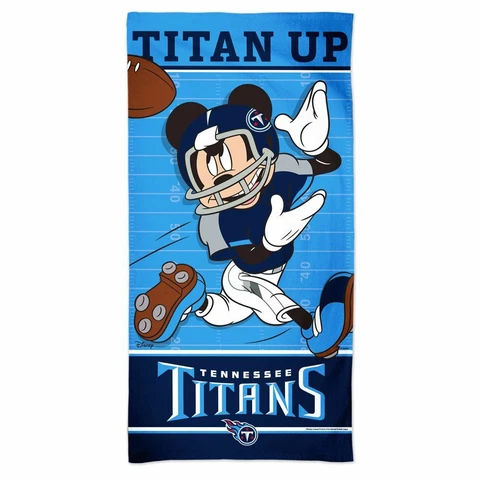 TENNESSEE TITANS TITAN UP MICKEY MOUSE 30"X60" SPECTRA BEACH TOWEL WINCRAFT 👀 Cover