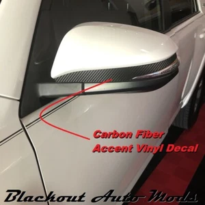 Carbon Fiber Side Mirror Accent Trim Decals For Toyota 4Runner 2014-20 - Picture 1 of 3