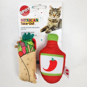 New 2 Pack Ethical Spot Cat Toy Mexican Takeout Toys with Catnip & Silver Vine - Picture 1 of 6