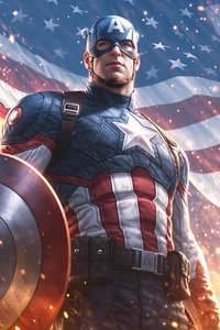 CAPTAIN AMERICA 03 Fine Art Print 13x19 Limited to 1/30 Marvel Comics Avengers - Picture 1 of 1