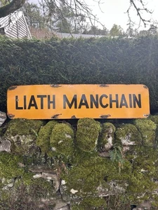 Vintage Irish Place Name Sign “Liath Manchain” Enamel Ireland - Bild 1 von 10