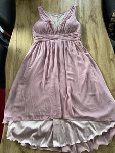 Little Mistress Damen Sommerkleid Gr.52 Rock Vorne Kürzer Altrosa Gefüttert - Bild 1 von 17