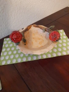 Schale mit zwei Rosen , Keramik, Handgefertigt Unikat  - Bild 1 von 8