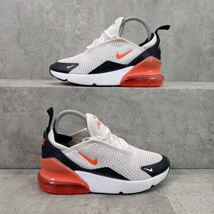 Nike Air Max 270 Blanco Naranja Niños Entrenadores Talla 13.5 Reino Unido Con Cordones AO2372-107 - Imagen 1 de 17