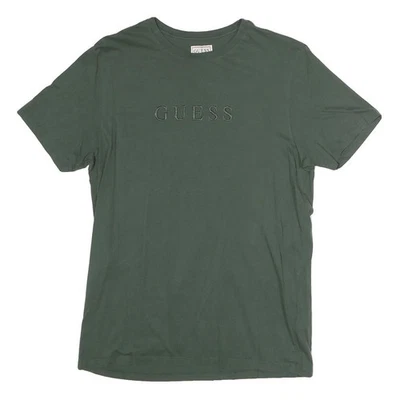 Camiseta GUESS masculina verde M algodão gráfica manga curta gola redonda logotipo - Imagem 1 de 4