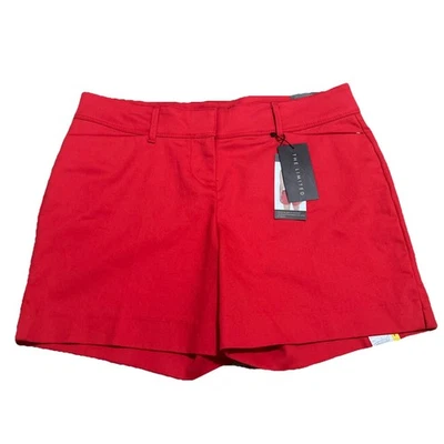 Pantalones cortos clásicos rojos a medida The Limited para mujer 8 mezcla de algodón FS NUEVOS CON ETIQUETAS Foto 1 de 4