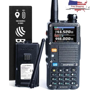 Tri-Band Two Way Radio VHF UHF 125M NOAA Weather GPS Aviation RX 1000 Channels - Picture 1 of 9