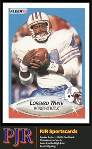 Lorenzo White 1990 Fleer #137 Houston Oilers Rookie - Picture 1 of 2
