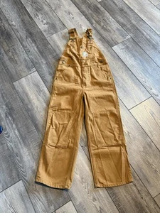 Carhartt Bib Overalls Youth Size 7 Brown RN13706 - Picture 1 of 4