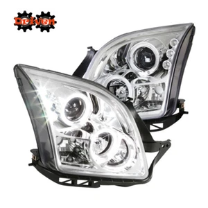 Par de faros delanteros LED DRL transparentes proyectores cromados para Ford Fusion 2006-2009 - Imagen 1 de 6