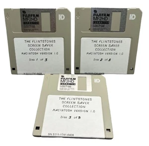 The Flintstones Screen Saver Collection for Mac Floppy Disks Version 1 Vintage - Picture 1 of 3