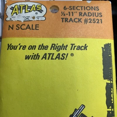 Atlas N-Gauge 1/2-11" Radius Curve Track 6-Sections #2521 - Image 1 of 3