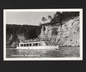OPC Vintage RPPC Wisconsin Dells Launch Illini Unused - Picture 1 of 2