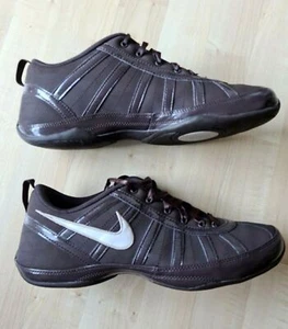 Nike Cheer Dance Damengröße 10 braunes Wildleder mit Satin-Spitzenschuhe - Bild 1 von 8