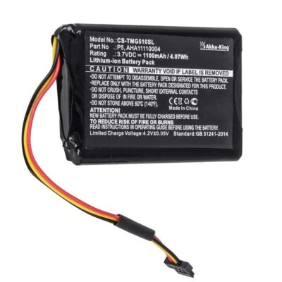 Akku für TomTom Go Essential VIA 62 ersetzt AT6 P5 P6 - Li-Ion 1100mAh 3.7 V - Bild 1 von 2