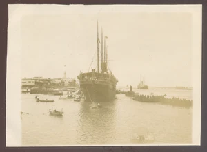 EGYPTE, Port Said, le "Humberto" à son corps mort, Citrate print 1901 - 8x11 - Picture 1 of 1