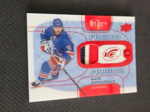 2007-08 UPPER DECK ICE MATS ZUCCARELLO FF-MZ #ed 3/30 FROZEN FABRICS PATCH