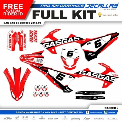 GAS GAS Enduro EC 2018 2019 Super Durable MX Graphics Decals Stickers Decallab - Image 1 of 4