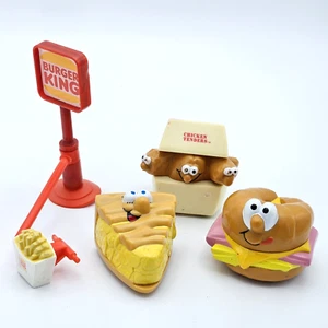 1989 Burger King Lickety Splits Rolling Food Racers x3 & Sign w/ Rotating Fries - Picture 1 of 13