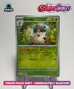 Spewpa 009/198 Holograma Inverso Pokémon Juego de Cartas Coleccionables: Base Escarlata y Violeta FRESCO COMO NUEVO 🐜 - Imagen 1 de 2