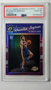 2016-17 Panini Donruss Optic #152 Brandon Ingram Purple Holo Rookie RC PSA 10 - Picture 1 of 2
