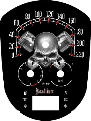  Yamaha Stratoliner se adapta a placa frontal de 06 a 14 calavera y pistón Foto 1 de 3