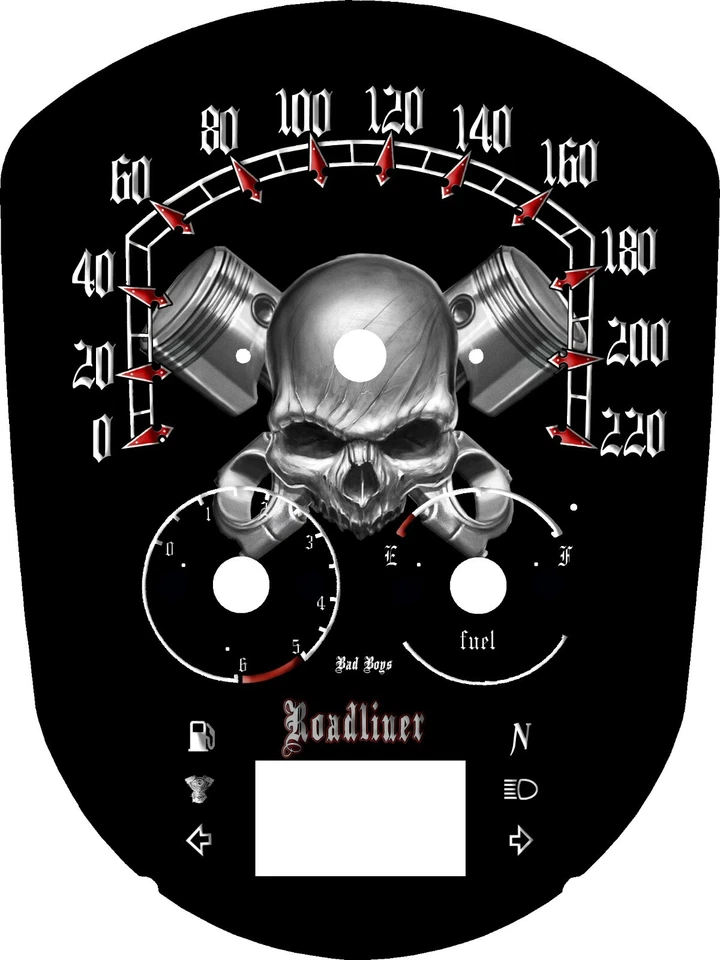 Yamaha Stratoliner se adapta a placa frontal de 06 a 14 calavera y pistón Foto 1 de 3