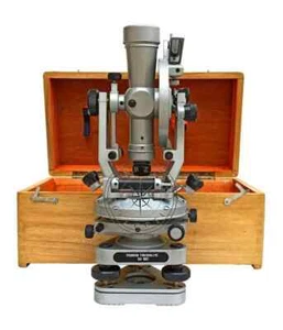Theodolite Surveying Alidade - With Wood Box / Transit Survey Instrument - Bild 1 von 3
