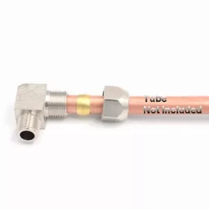 Compression 1/4" Tube OD to 1/4" NPT Male Pipe Brass Fitting 90 Elbow - Bild 1 von 2