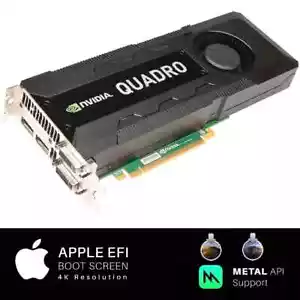  Apple MAC PRO Nvidia Quadro K5000 4GB PCI-E Video Card 4K OSX 10.6.8 Mojave - Picture 1 of 6
