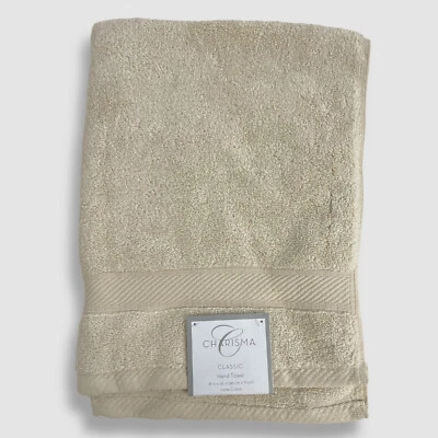 $14 Carisma Beige Clásico Toalla de Mano Algodón Ducha Gimnasio Baño Toalla de Mano Foto 1 de 3