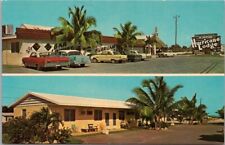 MARATHON, Florida Postcard HURRICANE LODGE MOTEL Roadside Chrome c1960s Unused
