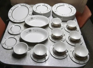 ROMANCE OF THE STARS FINE CHINA GESCHIRR SET TELLER SCHALEN TASSEN MADE IN AMERICA - Bild 1 von 12