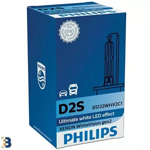 Philips D2S Xenon WhiteVision gen2 HID Headlight Bulb 85122WHV2C1 5000K (Single) - Picture 1 of 1