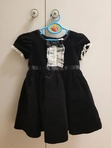 Harajuku  Mini black lace bow tie velvet party dress 4t - Picture 1 of 7